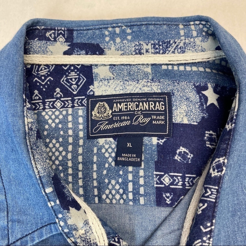 AMERICAN RAG size XL Casual Button Down - Picture 3 of 6